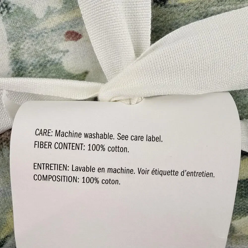 Pottery Barn Giverny Fleur Organic Duvet Cover King/Cal King Percale Green Flora